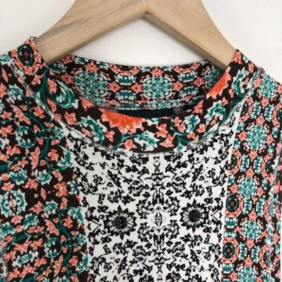 Anthropologie Maeve Floral Lilt Mock Swing Dress Pockets Sleeveless - Picture 4 of 14